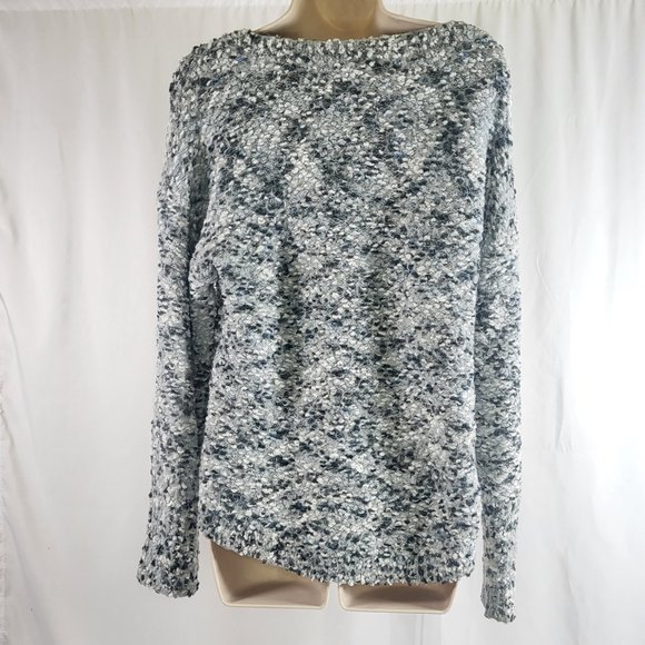 Tribal Gray Knit Sweater Women’s Medium Cozy Long Sleeve - Picture 2 of 14
